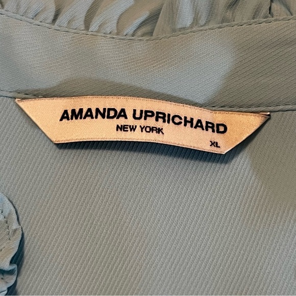 Amanda Uprichard x Revolve Ice Blue Wilma Midi Dress Tiered Ruffles Relaxed XL - Picture 16 of 16